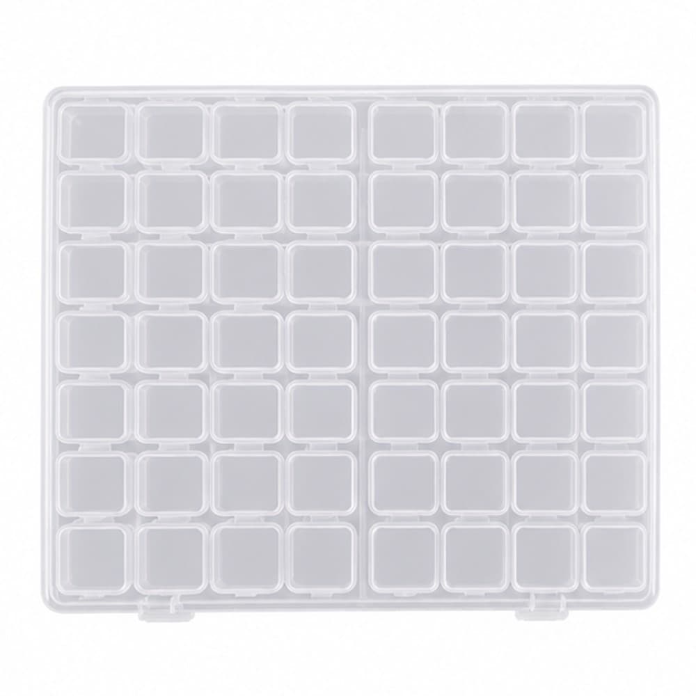 Clear 56-Compartment Nail Gem Storage Box — 1 Empty Box image