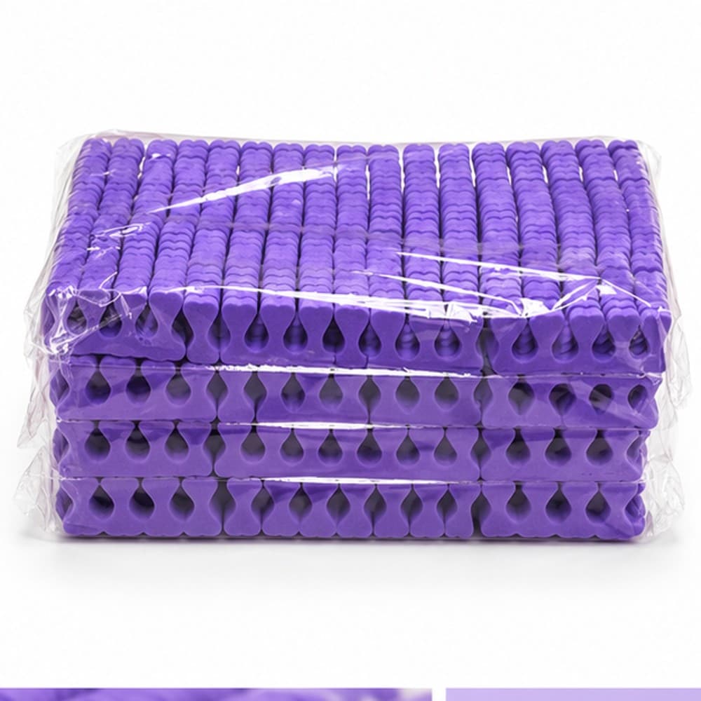 Purple Foam Toe Separators — 100 Pairs Per Pack image