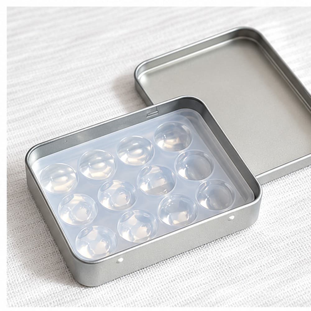 Silicone Multi-Well Nail Art Palette with Storage Tin — 1 Set image