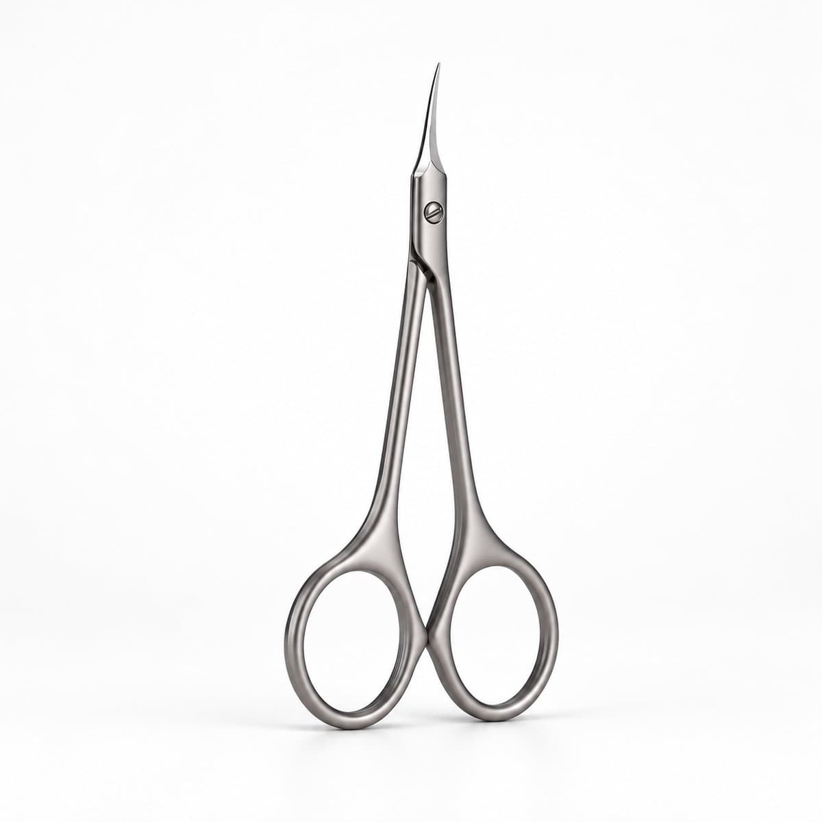 GLAZEM Precision Curved Cuticle Scissors – Russian Manicure Prep Tool | Matte Stainless Steel image