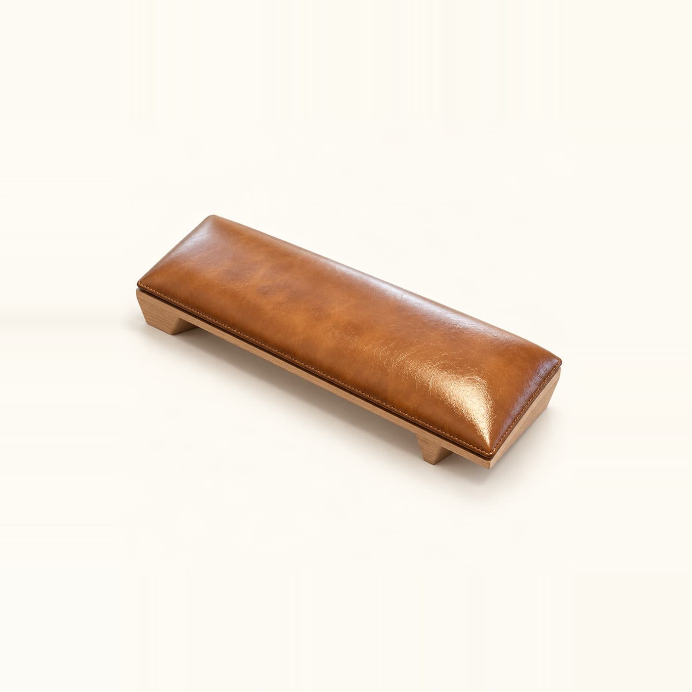 GLAZEM Wood & Leather Manicure Hand Rest – Steady Nail Work | Nail Supply image